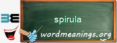 WordMeaning blackboard for spirula